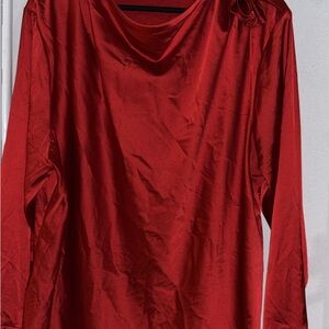 Adiva Rich Red Long Sleeve Top